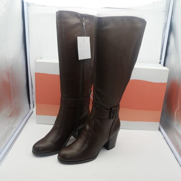 NEW Soul by Naturalizer Women's 8.5 Twinkle High Shaft Boots Brown Wide Calf - Picture 6 of 11